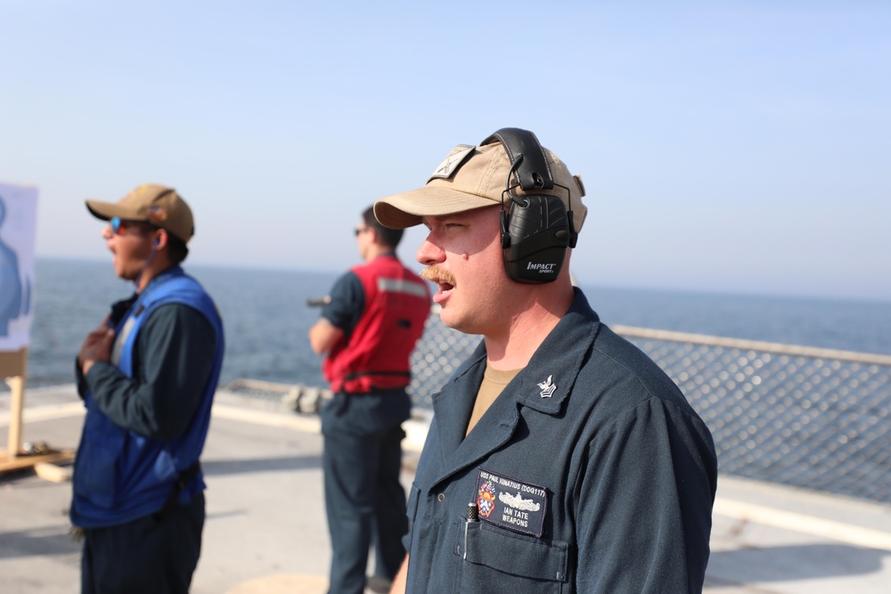 USS Paul Ignatius Holds Small Arms Qualification