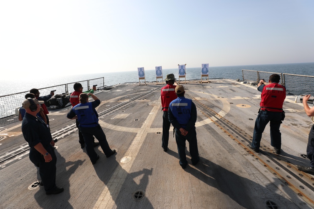 USS Paul Ignatius Holds Small Arms Qualification