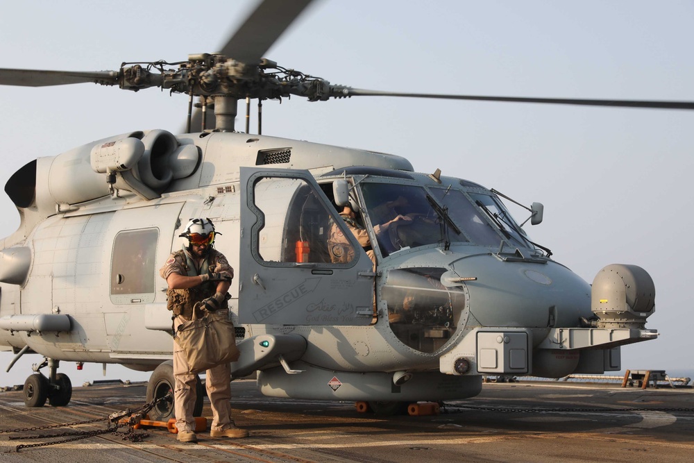 USS Thomas Hudner deck landing qualifications in the Arabian Gulf