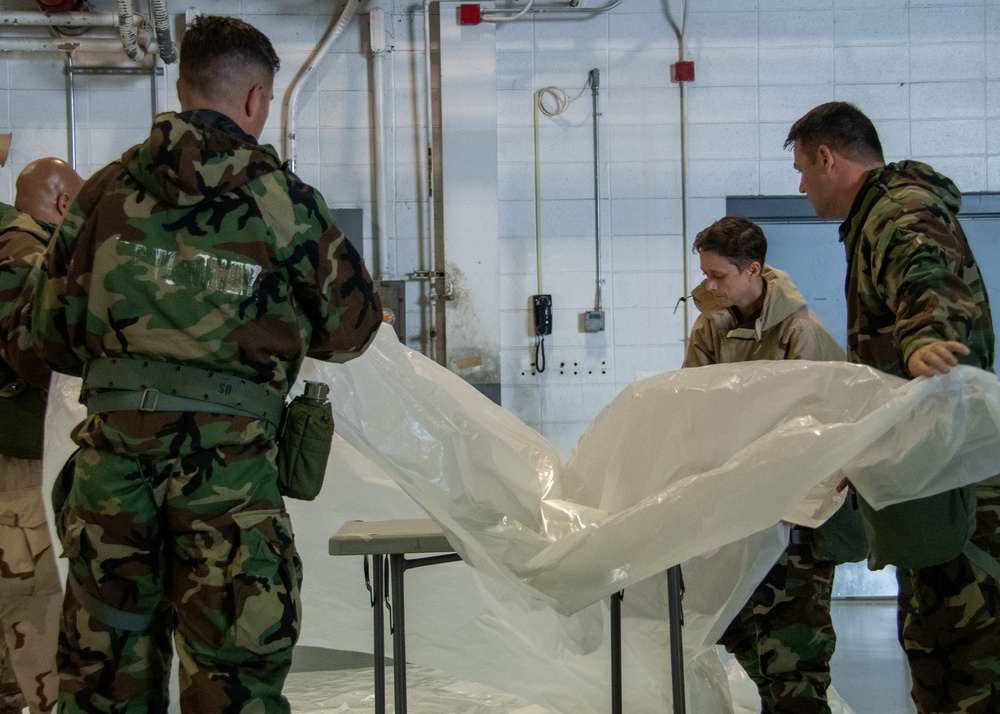 Dobbins Airmen Undergo CBRN Defense Training