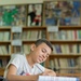 7th-grade student Ammar Ibrahim using USAID learning support materials at Imam Shafi’i School.