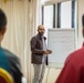 Ana Usharek Mujtama3i program trainee, Hesham Al Rawajifa, educates young men and women about their civic and political rights at a youth center in Ma’an.