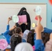 Ola Abu Assab uses USAID learning support materials to teach her class at Umm Kulthum Secondary School for Girls in Zarqa.