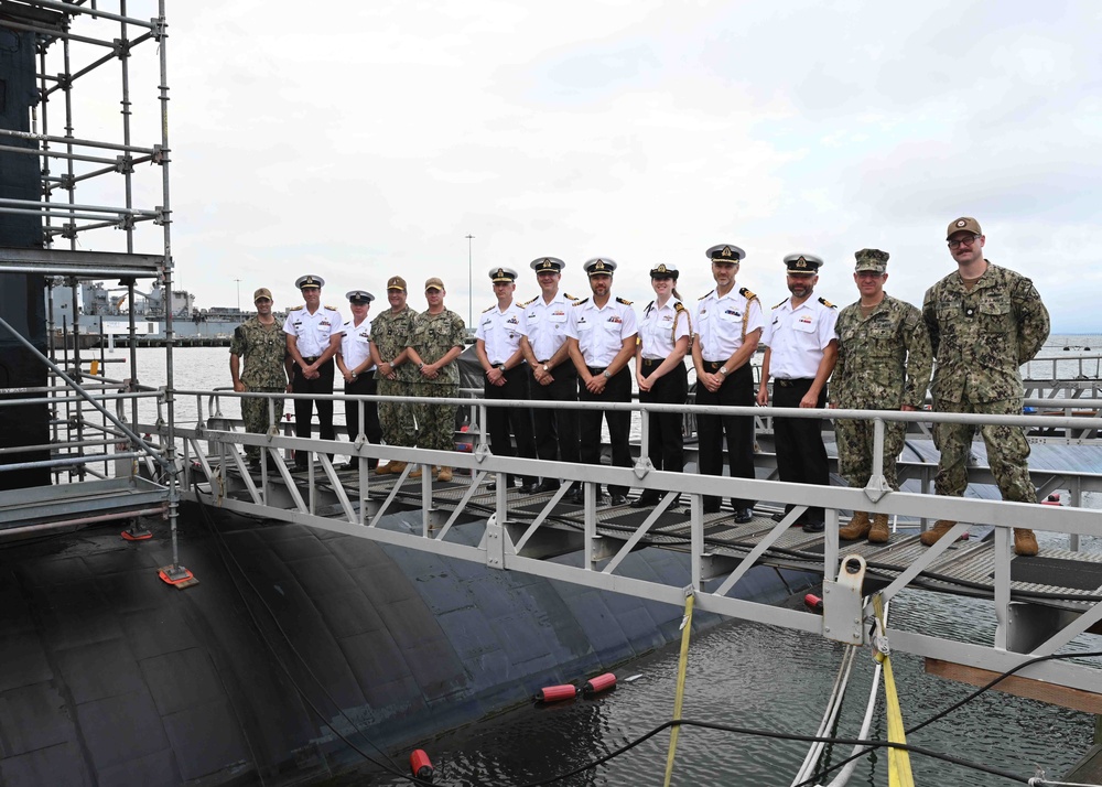 Royal Canadian Navy Delegation Tours USS Pasadena (SSN 752) During Maritime Staff Talks