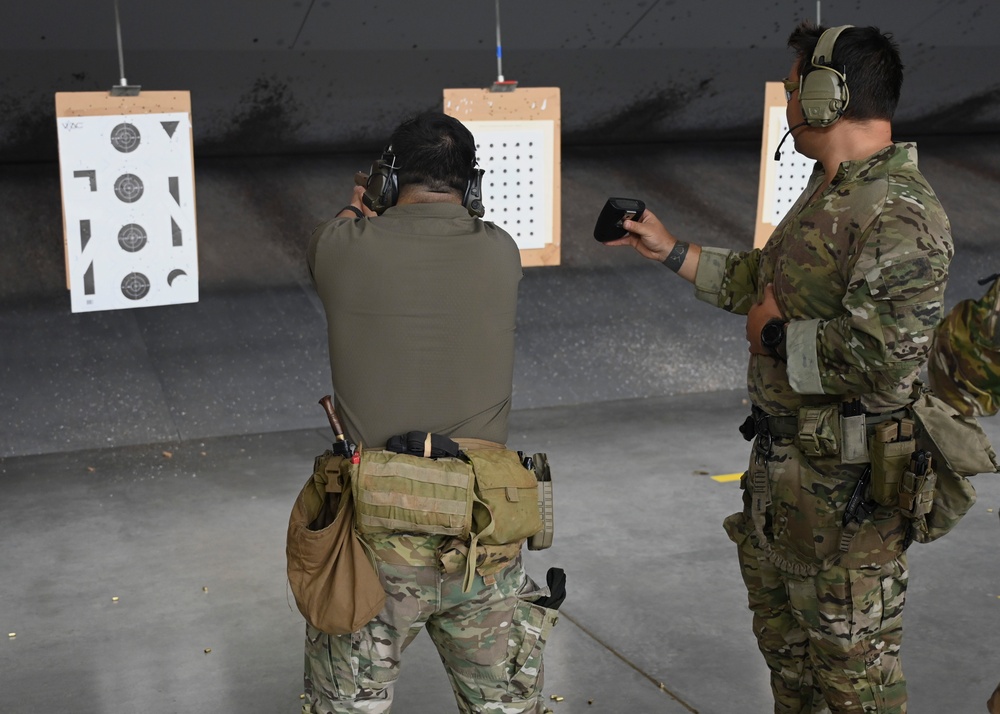 5 ASOS integrates with 1 SFG (A) for pistol accuracy course, furthering joint capes
