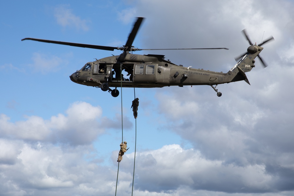 Task Force Knighthawk supports Latvian Armed Forces with aerial insertion, extraction training