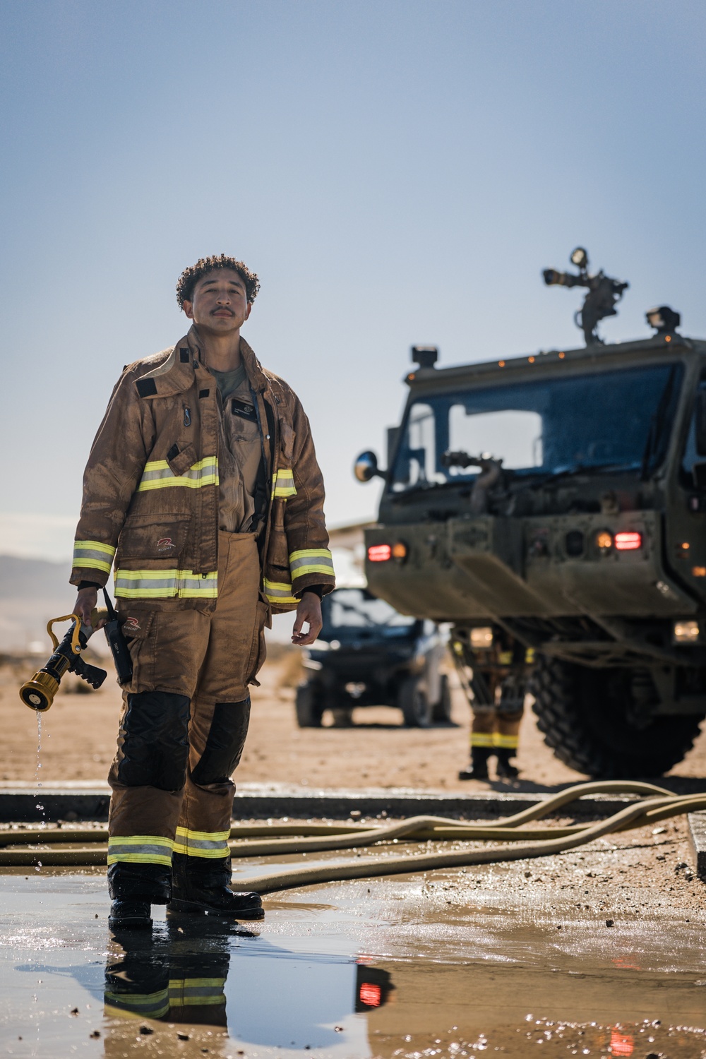 Aircraft Rescue and Firefighting Marines conduct drills to maintain readiness