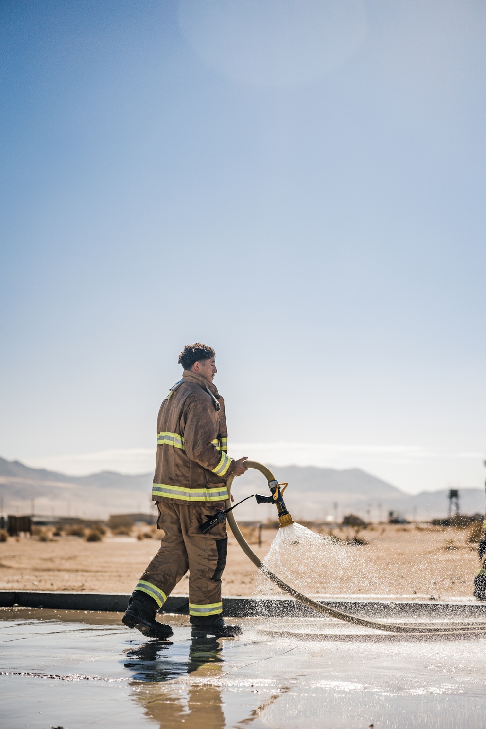 Aircraft Rescue and Firefighting Marines conduct drills to maintain readiness