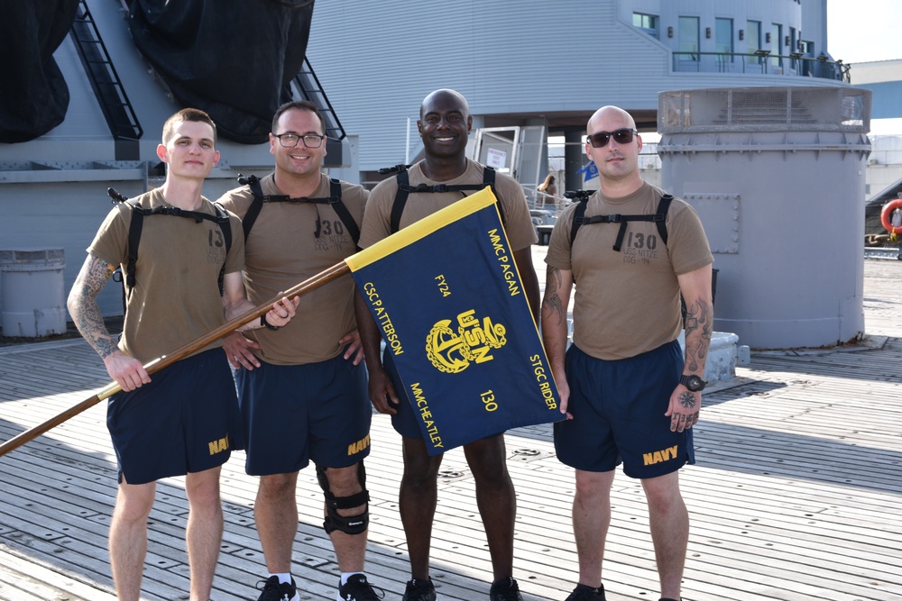 USS Nitze (DDG 94) Chief Petty Officer Selectees participate in CPO Heritage Training Event