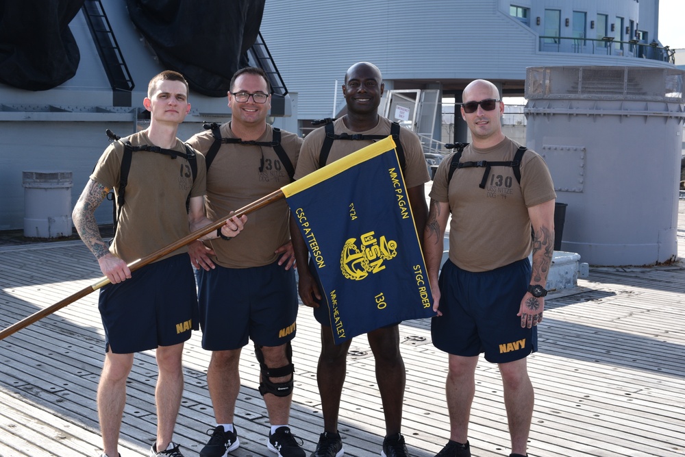 USS Nitze (DDG 94) Chief Petty Officer Selectees participate in CPO Heritage Training Event