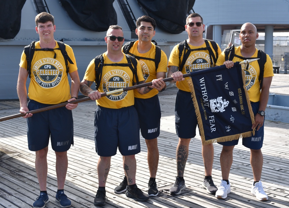 USS Laboon (DDG 58) Chief Petty Officer Selectees participate in CPO Heritage Days training event