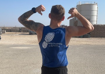 Running with purpose: Deployed Airman's virtual tribute to fallen pilot Capt. Brandon Cyr