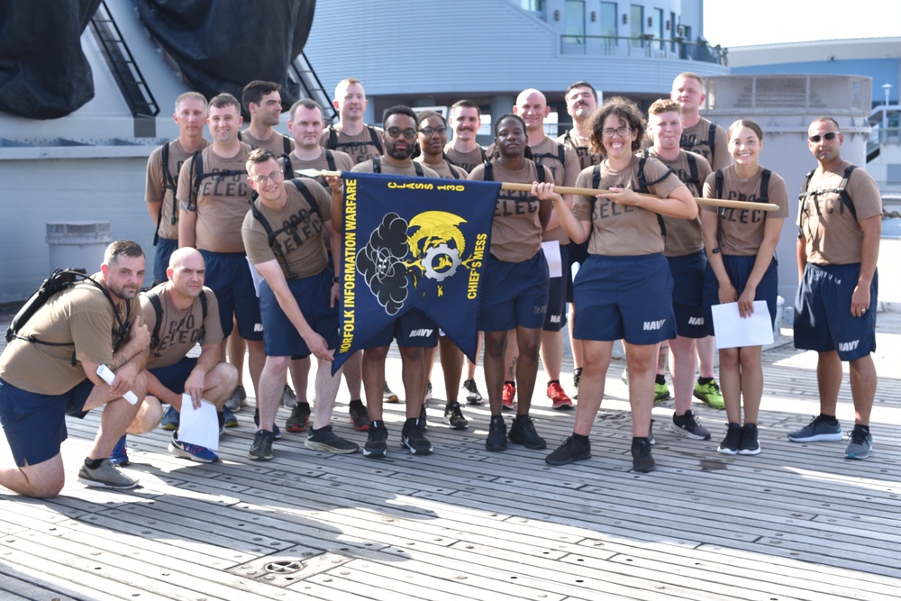 Naval Information Warfare Training Group-Norfolk Chief Petty Officer Selectees participate in annual CPO Heritage Days training event