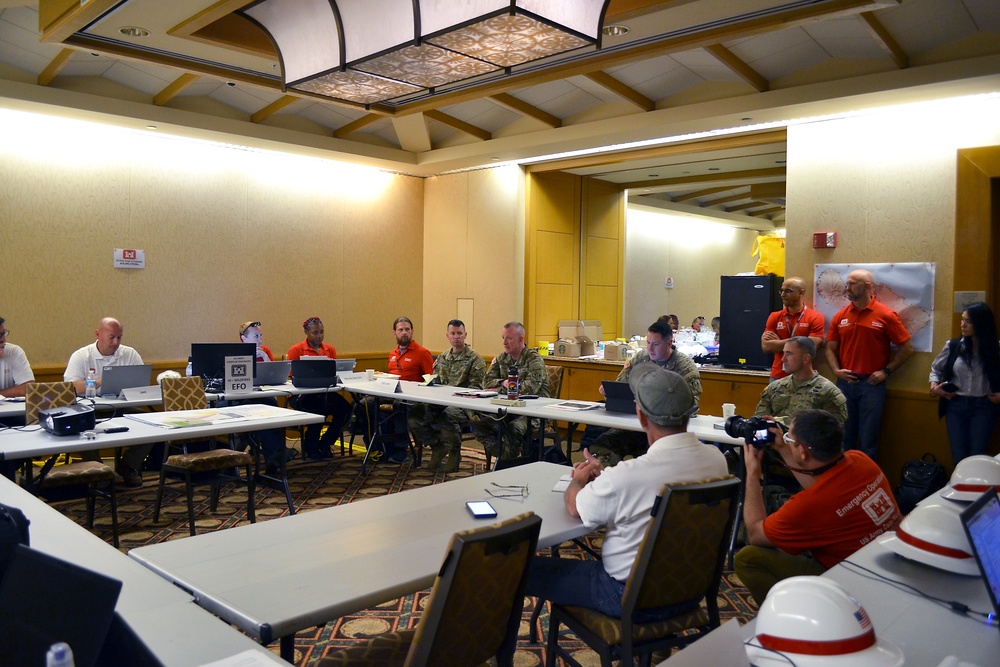 Brig. Gen. Kirk E. Gibbs meets with USACE first responders