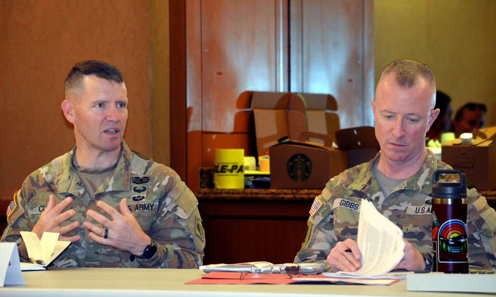 Brig. Gen. Kirk E. Gibbs meets with USACE first responders