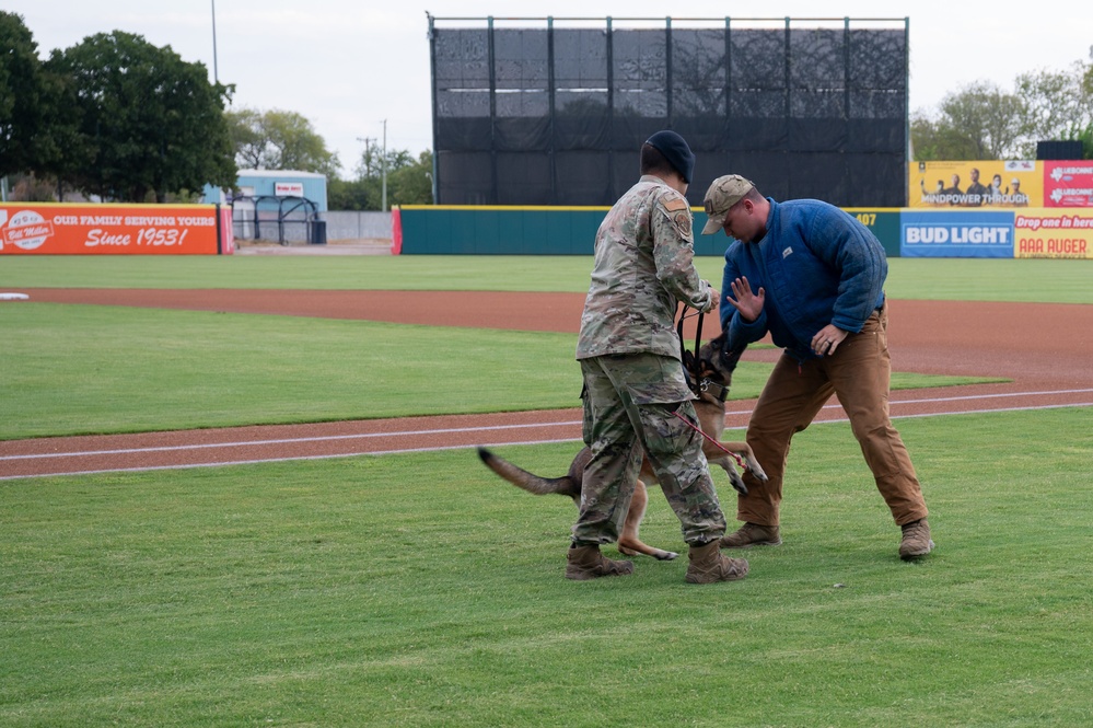 JBSA service members at San Antonio Missions baseball game