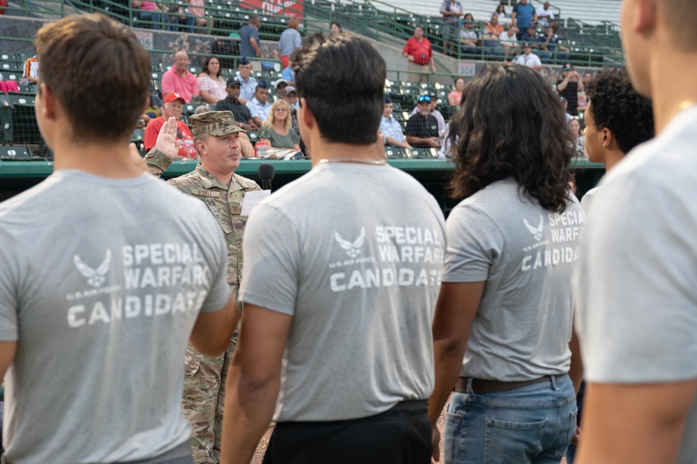 JBSA service members at San Antonio Missions baseball game