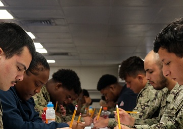 Boxer Sailors Test For E-5 Advancement