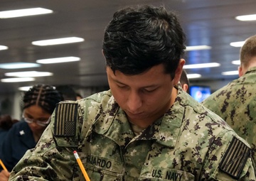 Boxer Sailors Test For E-5 Advancement