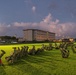 U.S. Marines conduct morning physical training for a Martial Arts Instructor course