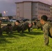 U.S. Marines conduct morning physical training for a Martial Arts Instructor course