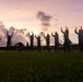 U.S. Marines conduct morning physical training for a Martial Arts Instructor course