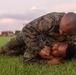 U.S. Marines conduct morning physical training for a Martial Arts Instructor course