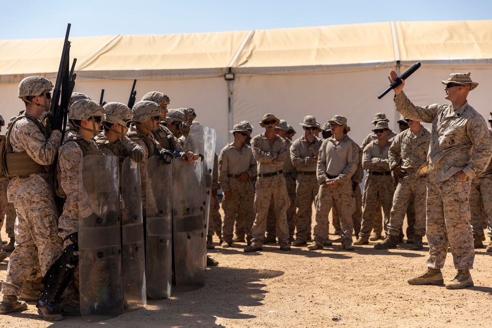 Bright Star 23: U.S. Marines practice riot control procedures