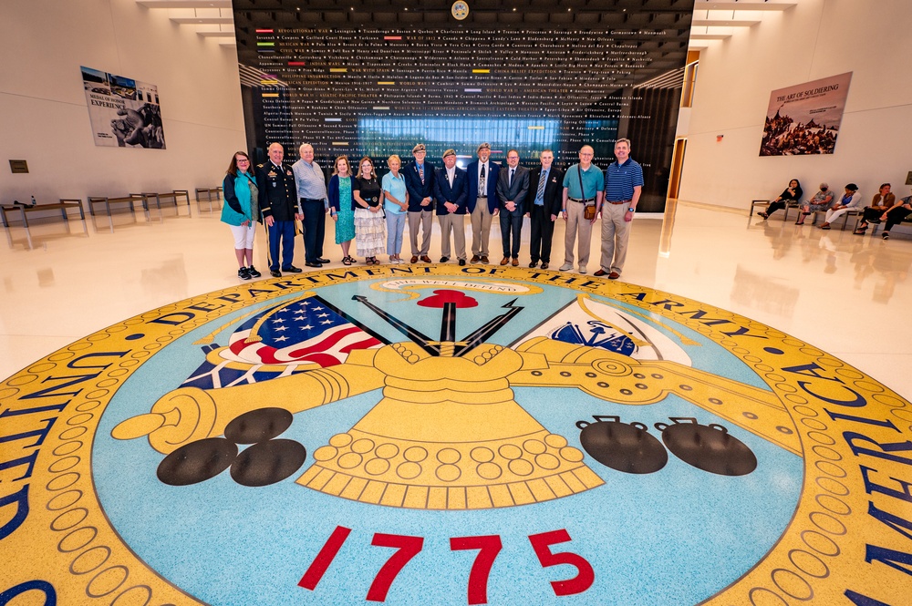 Vietnam War veterans who fought alongside Medal of Honor recipient Capt. Larry Taylor visit Army Museum