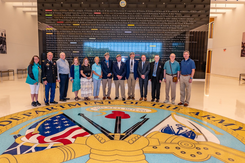 Vietnam War veterans who fought alongside Medal of Honor recipient Capt. Larry Taylor visit Army Museum