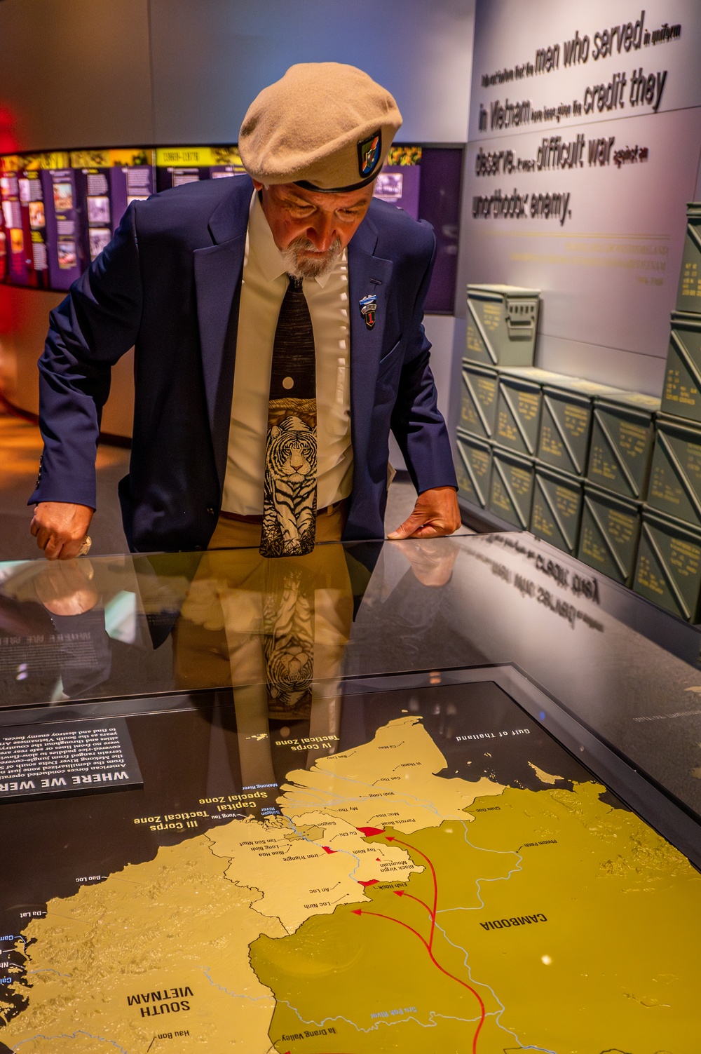 Vietnam War veterans who fought alongside Medal of Honor recipient Capt. Larry Taylor visit Army Museum