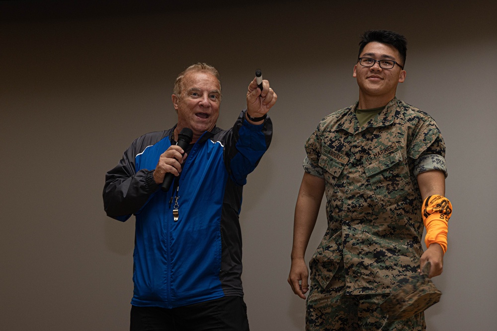 U.S. Marines with III Marine Expeditionary Force attend traffic safety education presentations