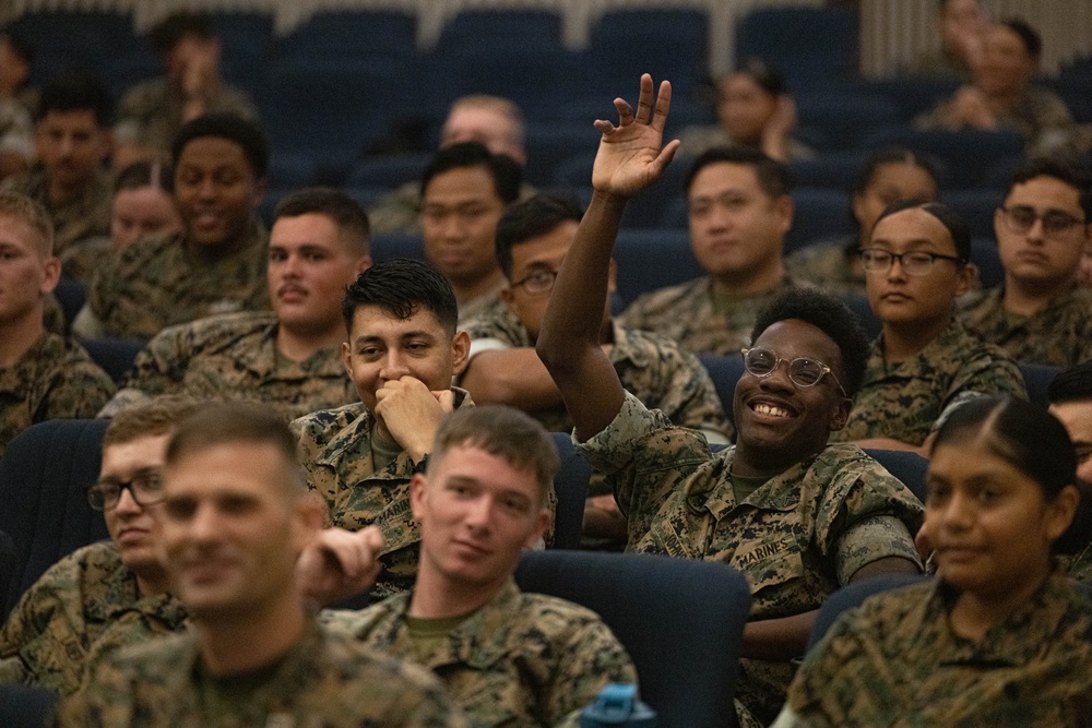 U.S. Marines with III Marine Expeditionary Force attend traffic safety education presentations