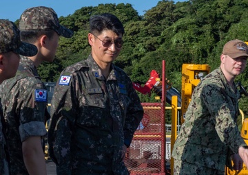 USS Ronald Reagan (CVN 76) hosts tour for members of the Republic of Korea/U.S. Combined Forces Command Future Operations and Plans Office C35