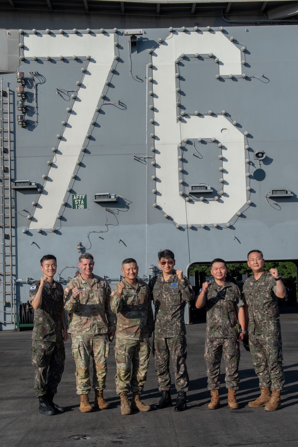 USS Ronald Reagan (CVN 76) hosts tour for members of the Republic of Korea/U.S. Combined Forces Command Future Operations and Plans Office C35