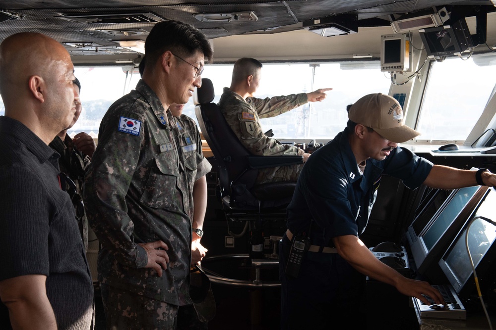 USS Ronald Reagan (CVN 76) hosts tour for members of the Republic of Korea/U.S. Combined Forces Command Future Operations and Plans Office C35