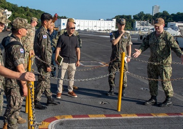 USS Ronald Reagan (CVN 76) hosts tour for members of the Republic of Korea/U.S. Combined Forces Command Future Operations and Plans Office C35