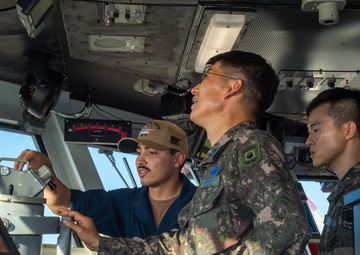 USS Ronald Reagan (CVN 76) hosts tour for members of the Republic of Korea/U.S. Combined Forces Command Future Operations and Plans Office C35