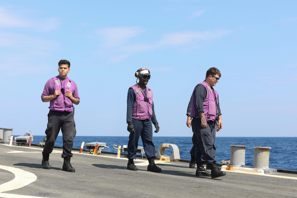 Sailors Conduct FOD Walkdown