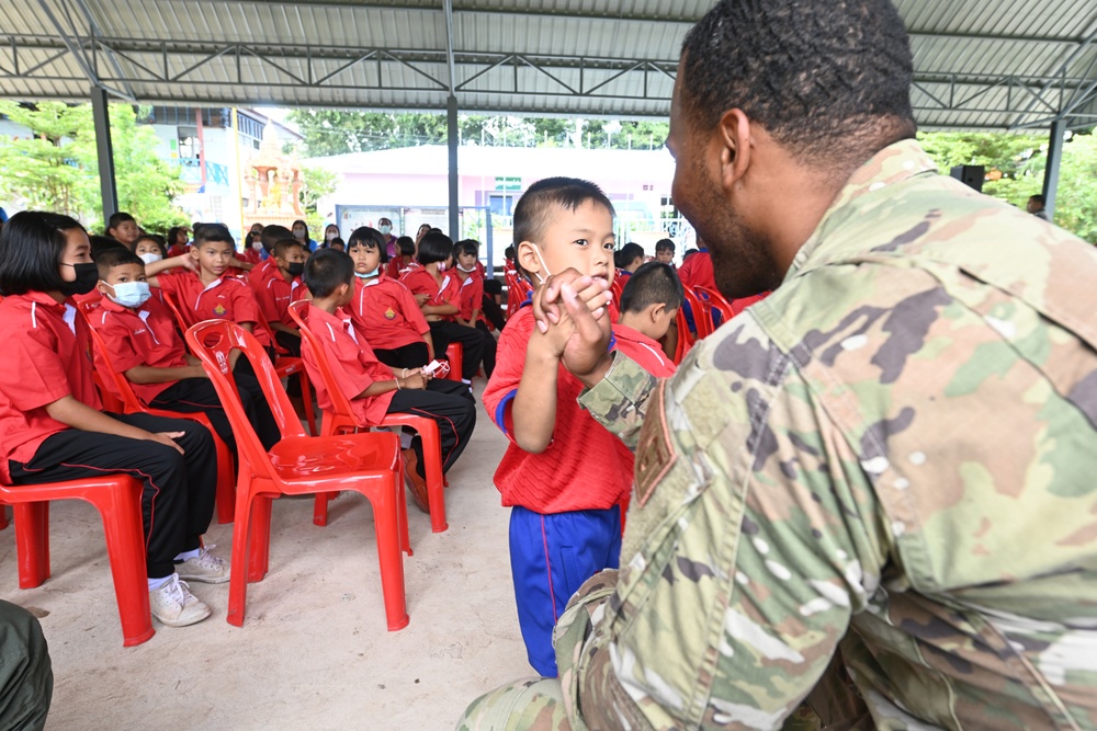 Washington, Oregon Air National Guard Airmen visit local school in Thailand during Enduring Partners