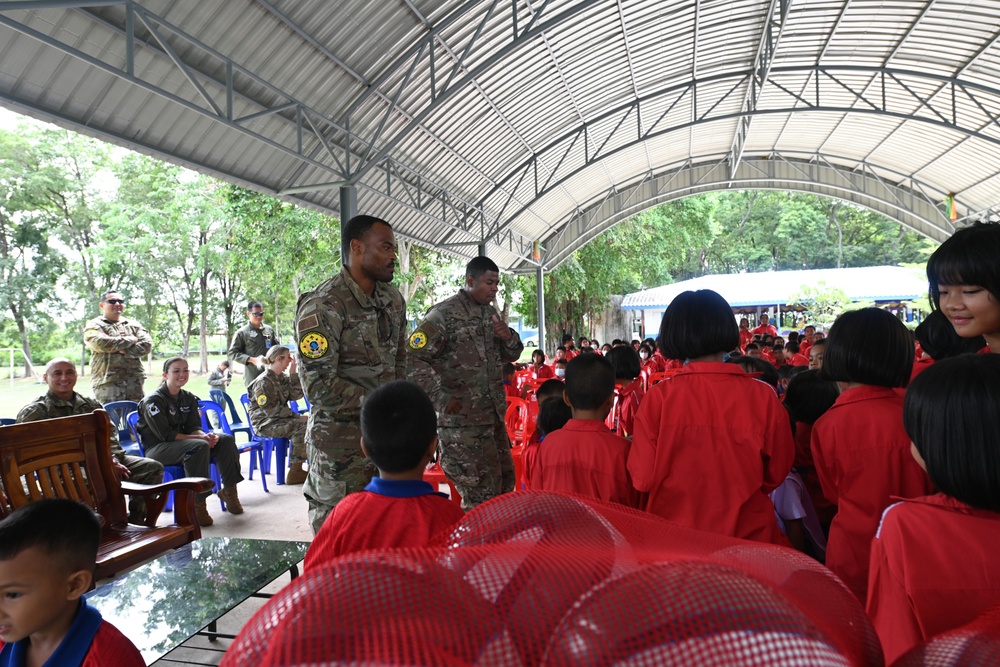 Washington, Oregon Air National Guard Airmen visit local school in Thailand during Enduring Partners