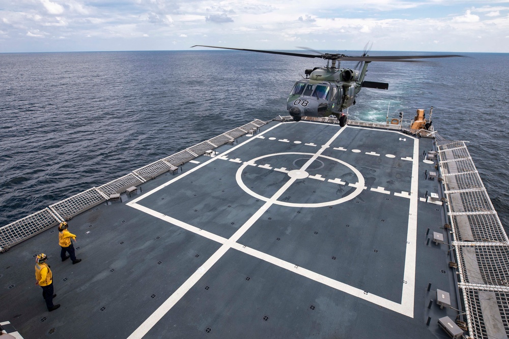 USCGC Munro and Royal Brunei Navy Conduct At Sea Engagement for CARAT Brunei 2023