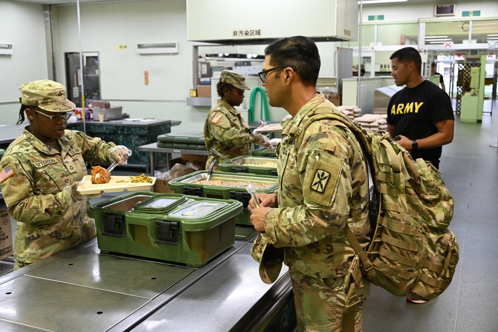 U.S. Army field feeding platoon feeds Camp HigaChitose during Orient Shield 23