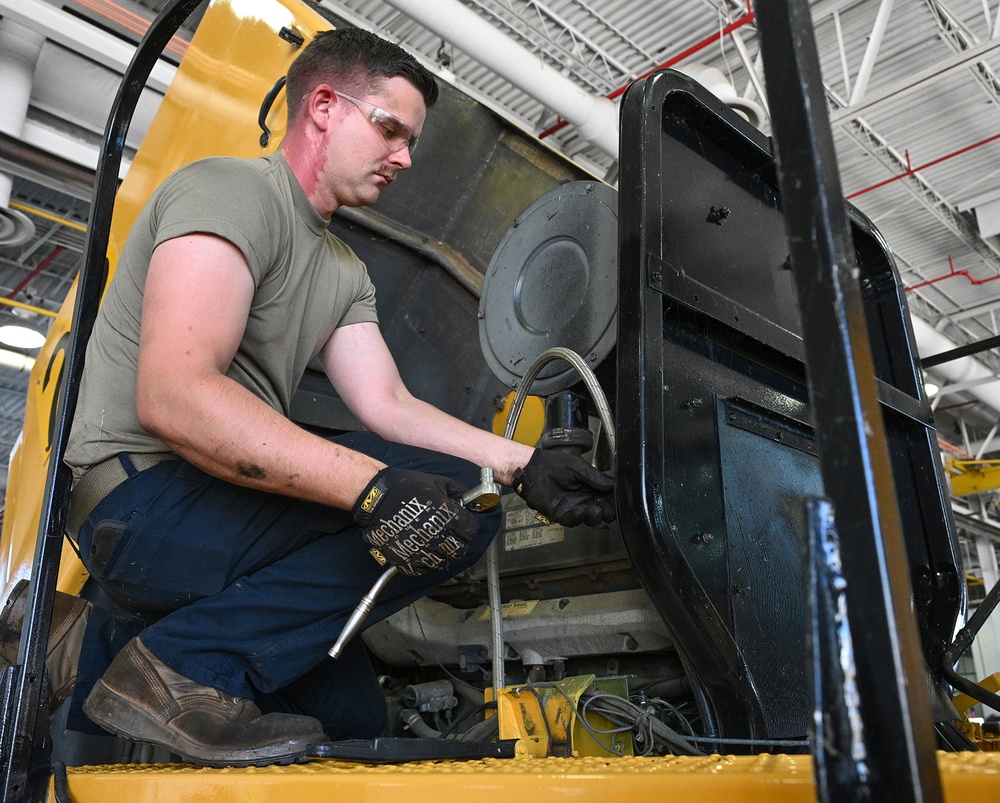 127th Logistics Readiness Squadron Performs Preventive Maintenance on Snow Removal Equipment