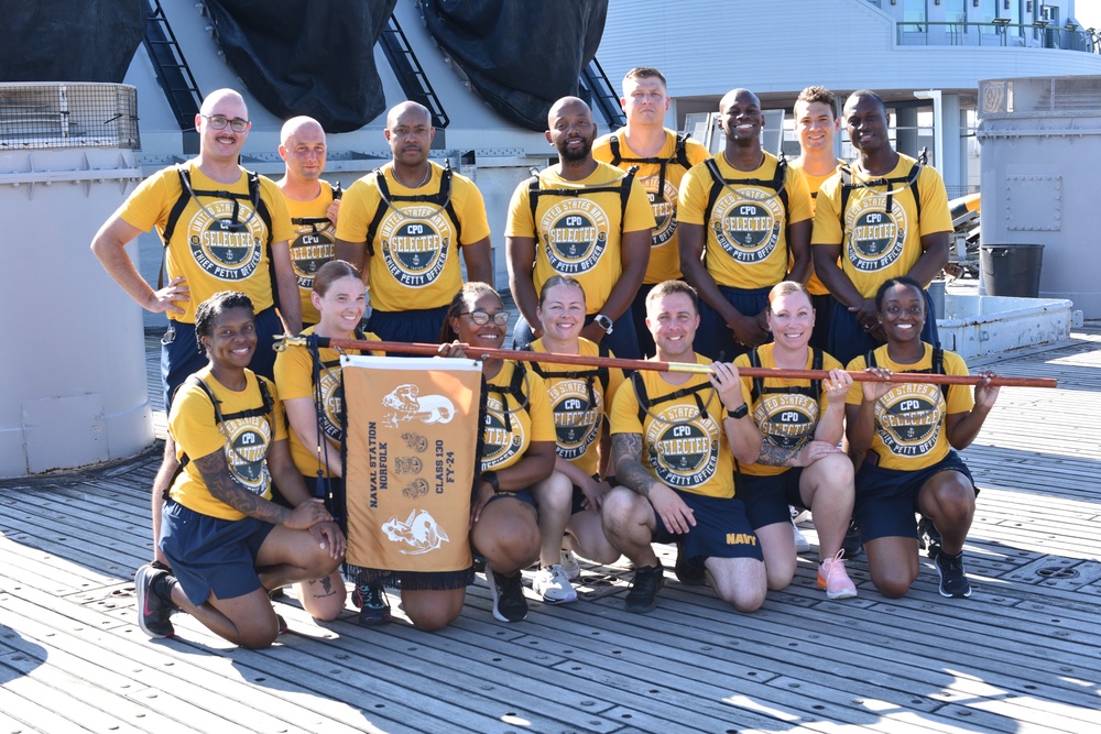 Chief Petty Officer Selectees assigned to Naval Station Norfolk participate in annual CPO Heritage Days training event at the Hampton Roads Naval Museum