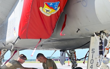 Air National Guard, competes in the F-15C Eagle weapons load competition during William Tell at the Air Dominance Center