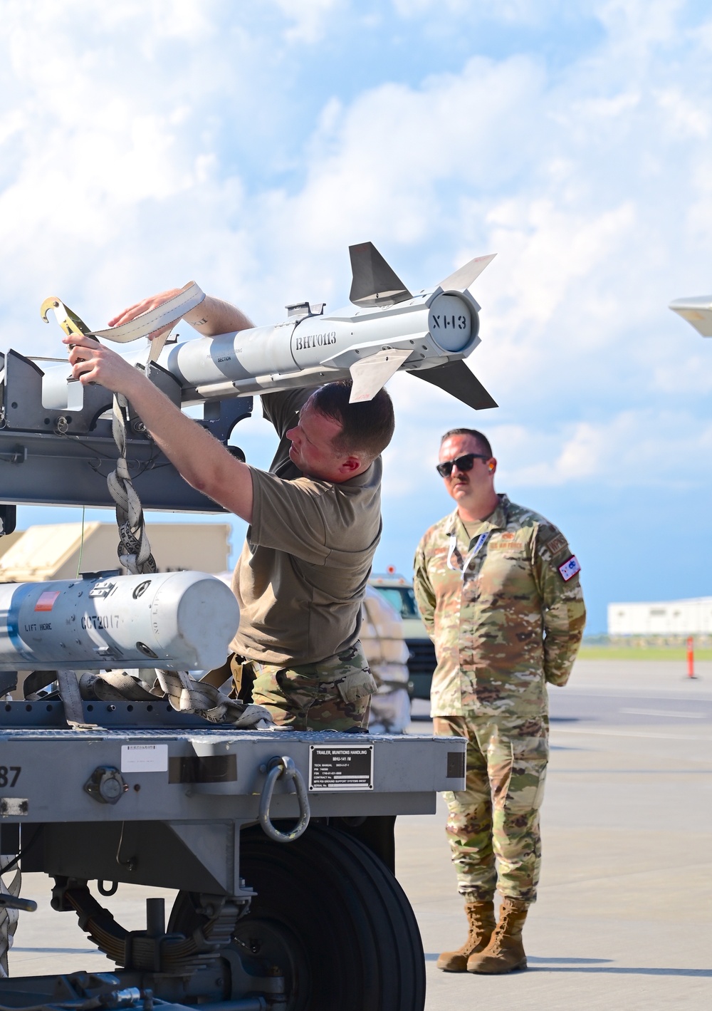 Air National Guard, competes in the F-15C Eagle weapons load competition during William Tell at the Air Dominance Center