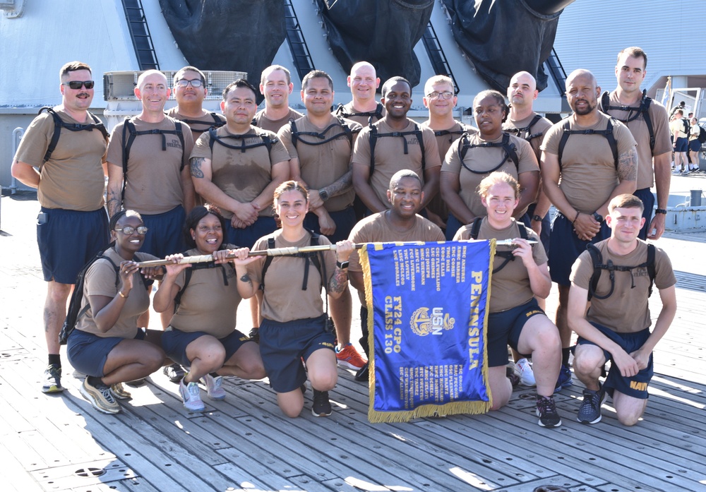 Chief Petty Officer Selectees assigned to commands on the Virginia peninsula area participate in annual CPO Heritage Days training event at the Hampton Roads Naval Museum