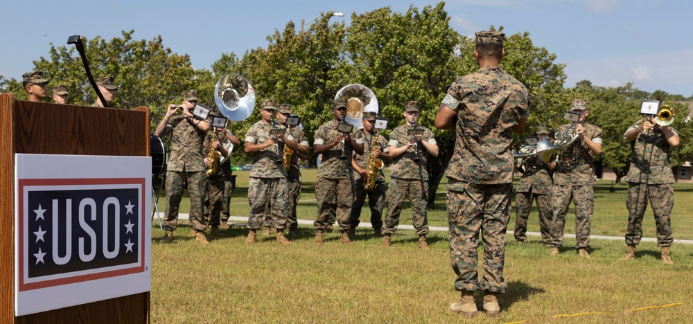 2d MARDIV Band performs at opening of United Service Organizations