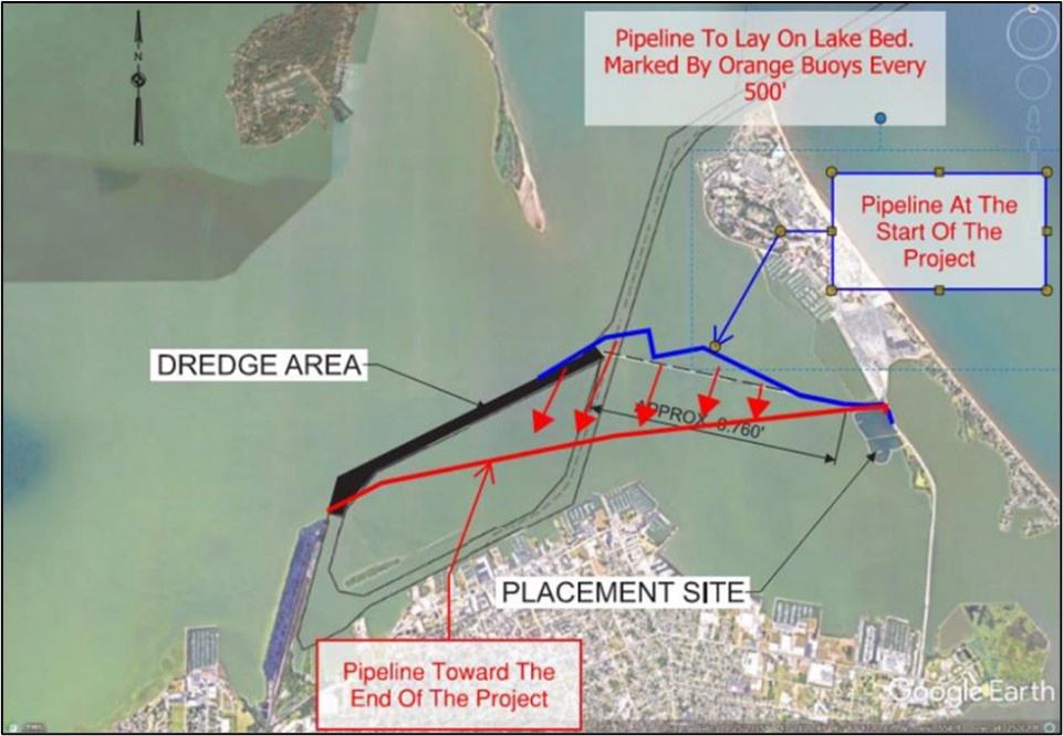 Sandusky Harbor Dredging Map 2023